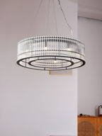 Aureon Crystal Tube Ring Chandelier