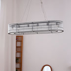 Aureon Crystal Tube Ring Chandelier