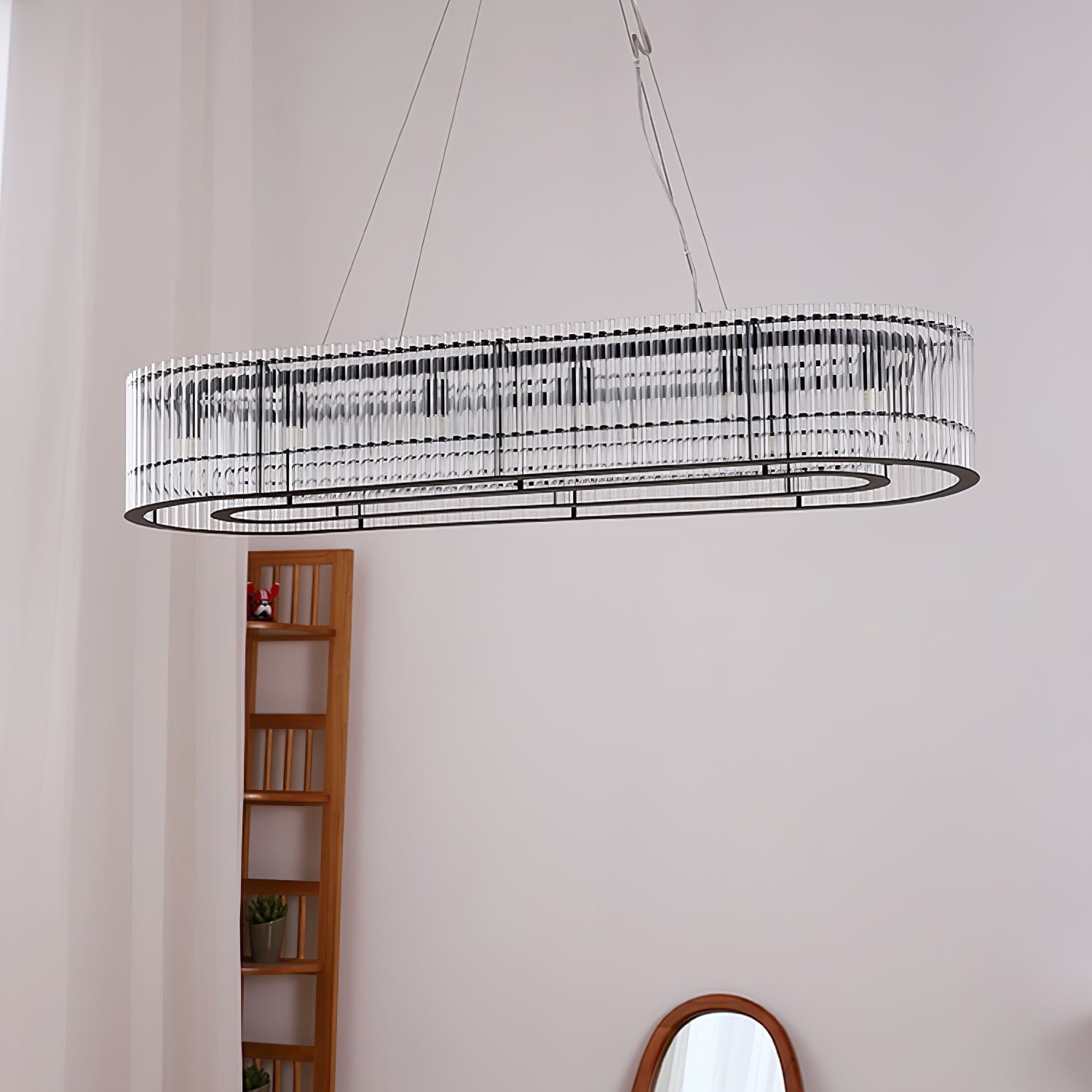 Aureon Crystal Tube Ring Chandelier