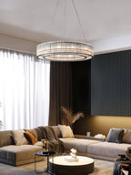 Aureon Crystal Tube Ring Chandelier