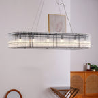 Aureon Crystal Tube Ring Chandelier