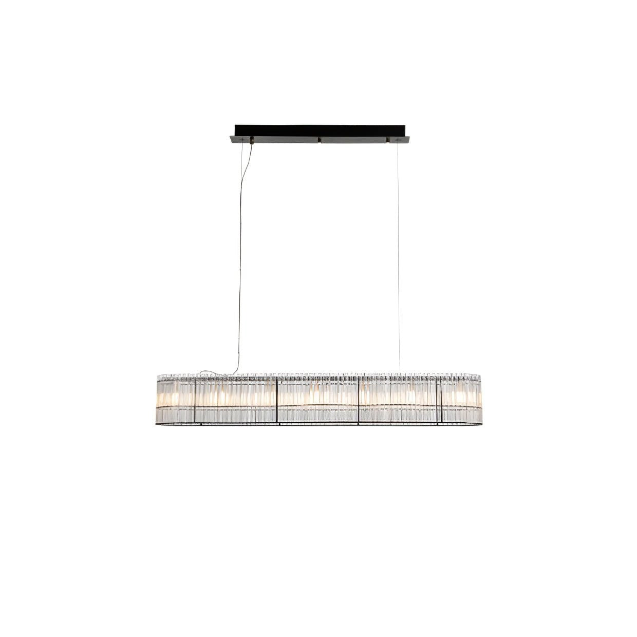 Aureon Crystal Tube Ring Chandelier