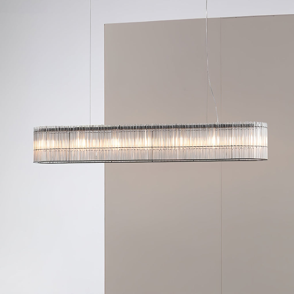 Aureon Crystal Tube Ring Chandelier