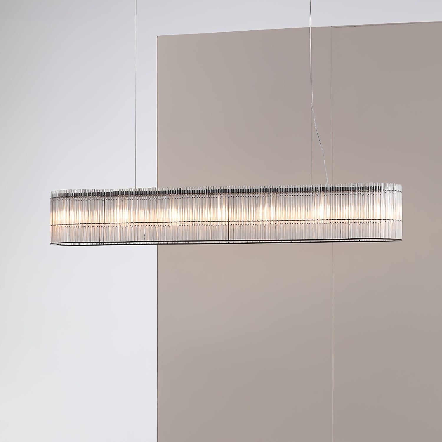 Aureon Crystal Tube Ring Chandelier