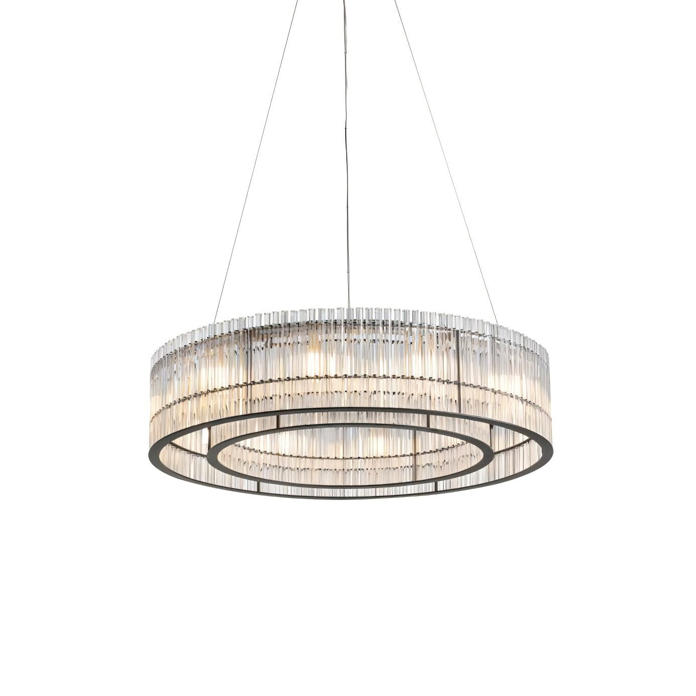 Aureon Crystal Tube Ring Chandelier