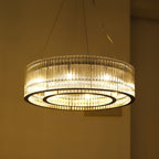 Aureon Crystal Tube Ring Chandelier