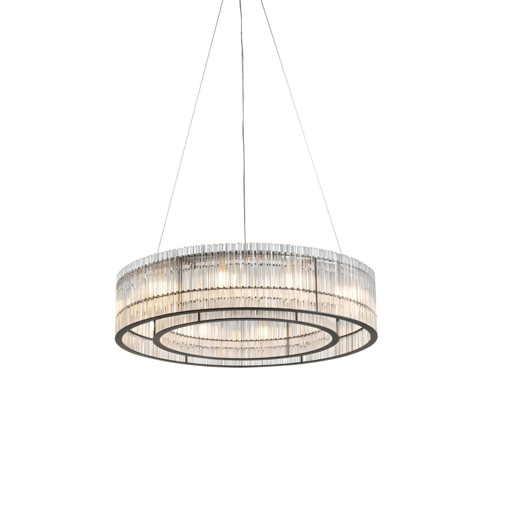 Aureon Crystal Tube Ring Chandelier