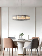 Aureon Crystal Tube Ring Chandelier