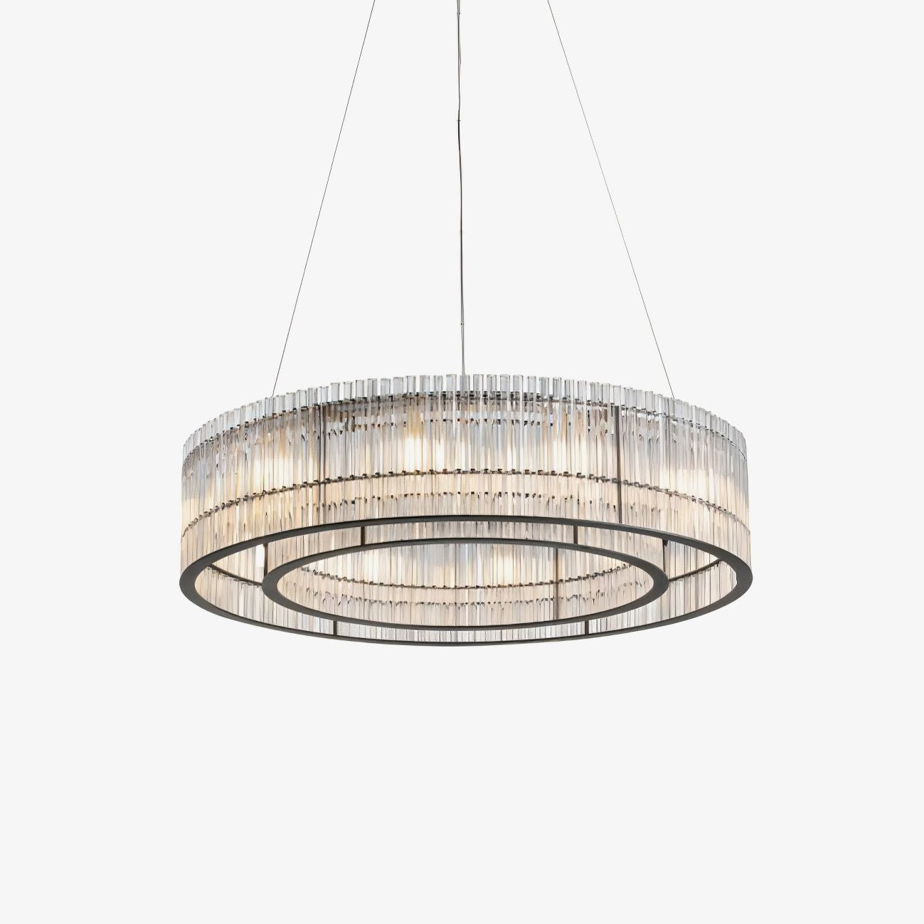 Aureon Crystal Tube Ring Chandelier