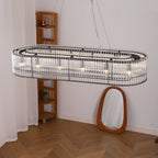 Aureon Crystal Tube Ring Chandelier