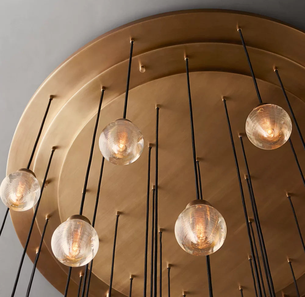 Pearl Round Chandelier 60"