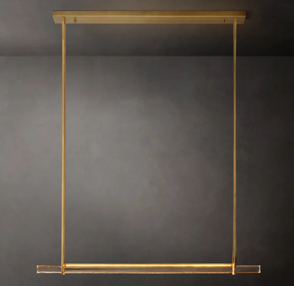 Audubon Crystal Single Bar Linear Chandelier 60"
