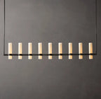 Ravelle Linear Milk Glass Chandelier 71"