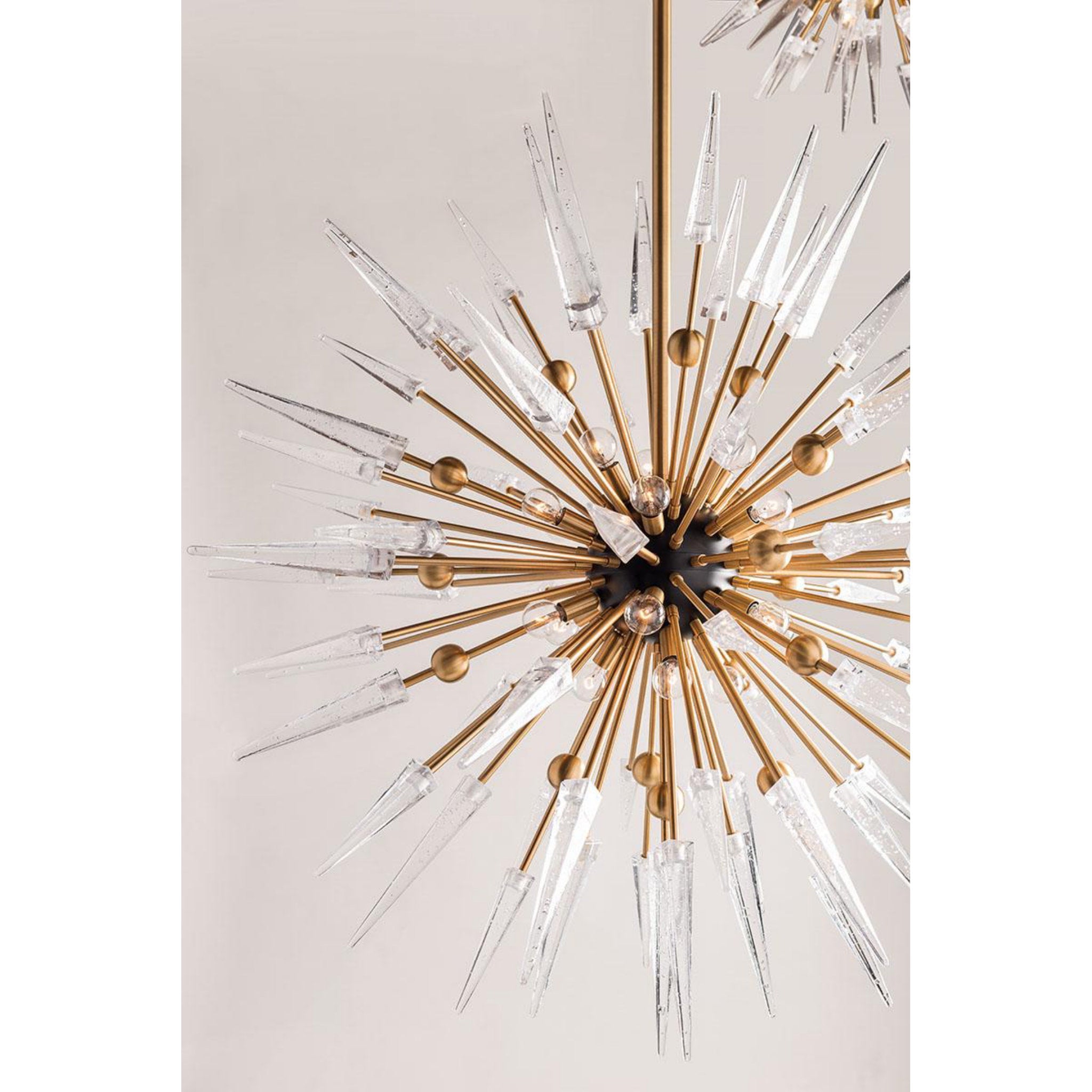 Sparta 18-Light Chandelier in Aged Brass 48L x 48W x 48H