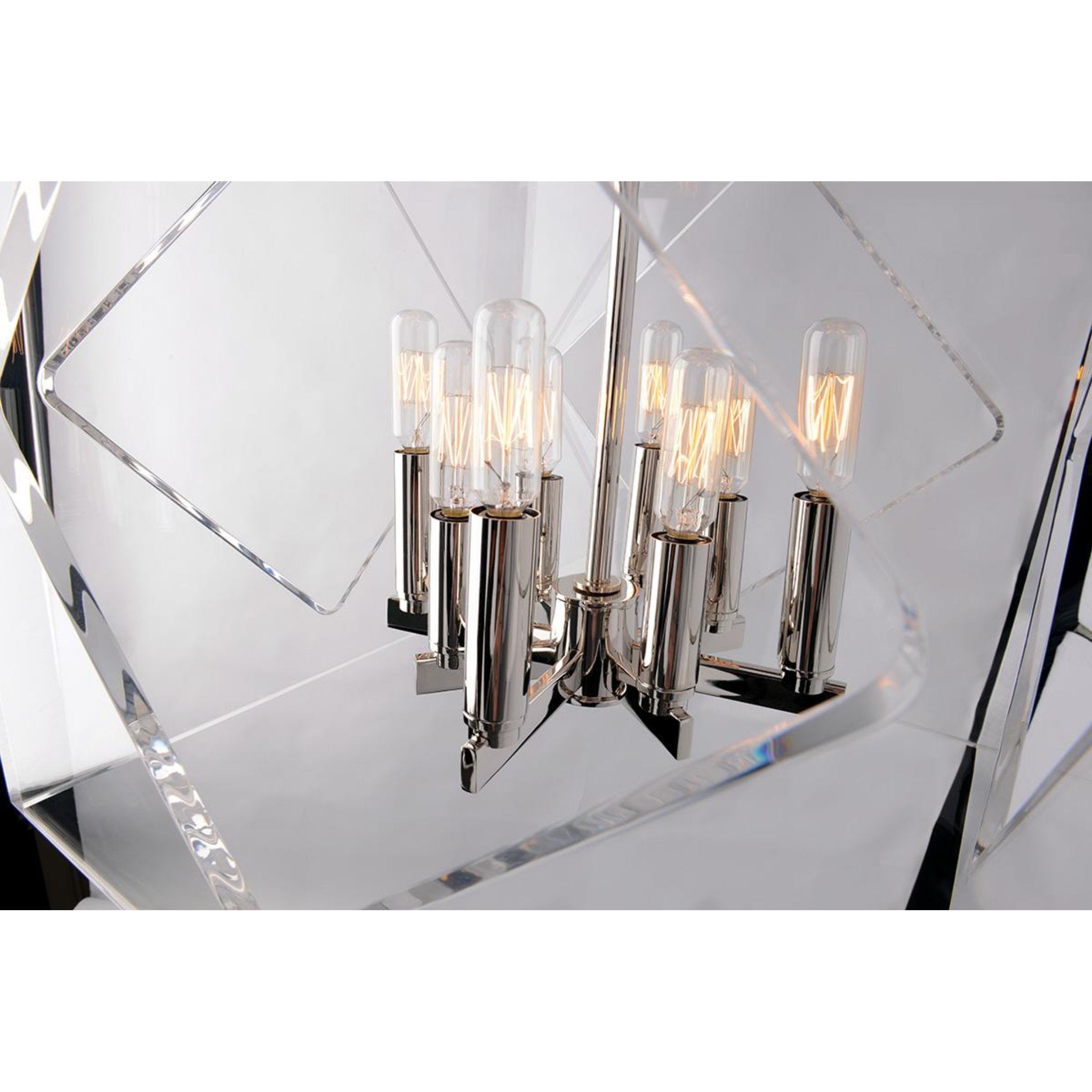 Travis 8-Light Chandelier in Polished Nickel 20L x 20W x 26.5H