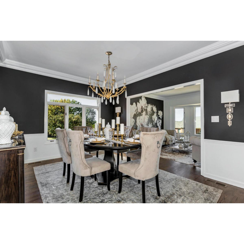 Prosecco 8-Light Chandelier in Gold Leaf 34.75L x 34.75W x 39H
