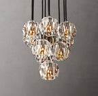 Boule De Cristal Clear Glass Round Cluster Chandelier 14"