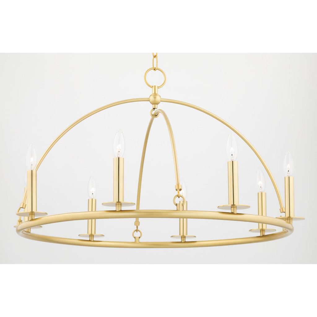 Howell 20-Light Chandelier in Aged Brass 47L x 47W x 42.25H