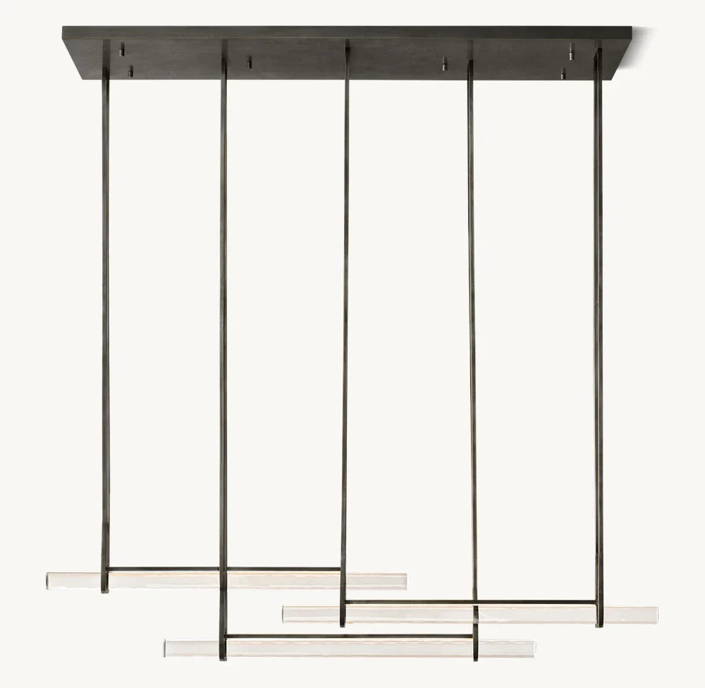 Audubon Crystal Triple Bar Linear Chandelier