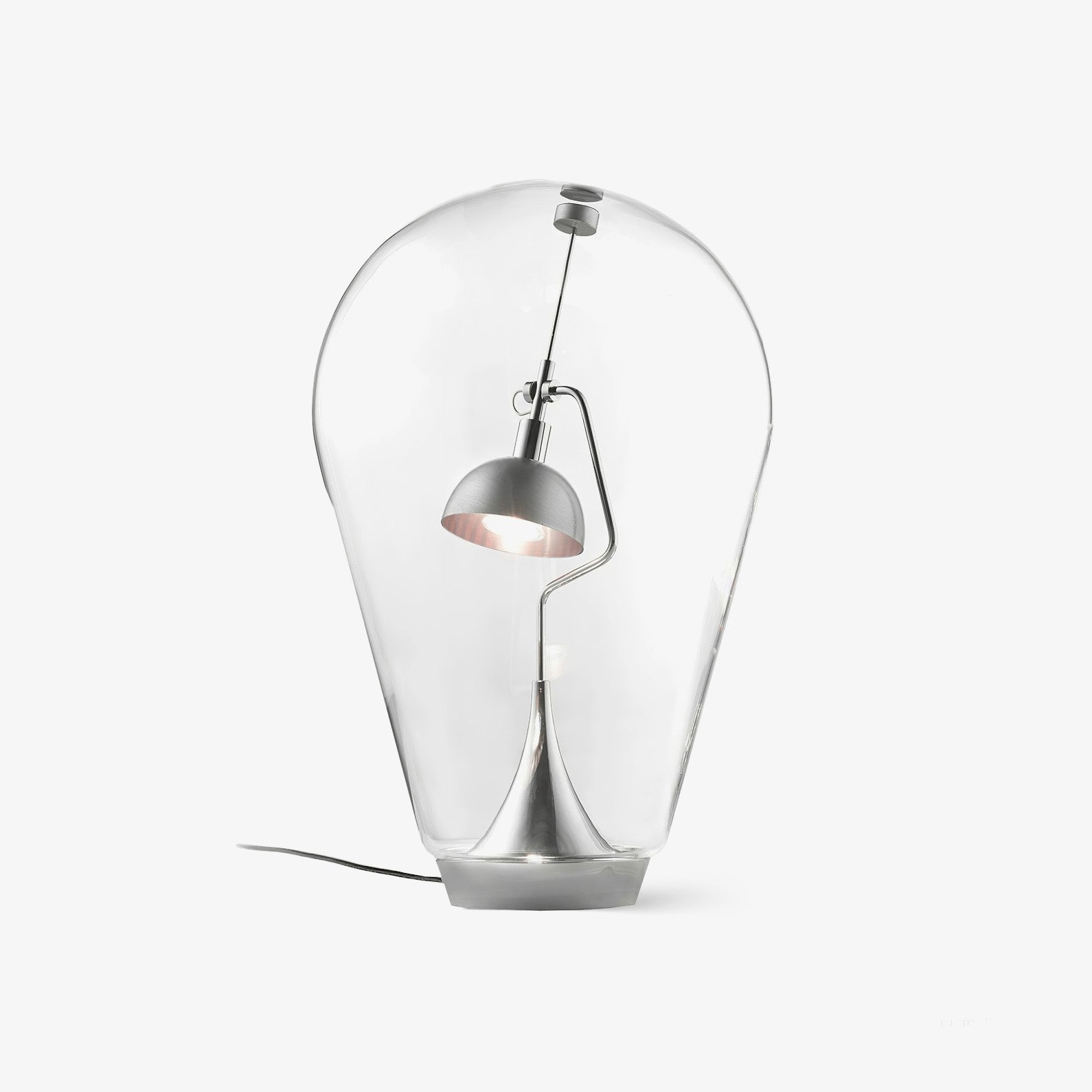 BeamGlow Rotating Glass Cylinder Table Lamp