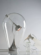 BeamGlow Rotating Glass Cylinder Table Lamp