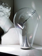 BeamGlow Rotating Glass Cylinder Table Lamp