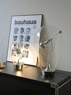 BeamGlow Rotating Glass Cylinder Table Lamp