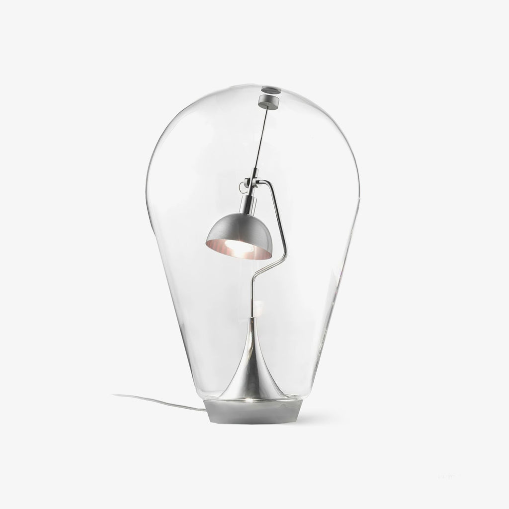 BeamGlow Rotating Glass Cylinder Table Lamp