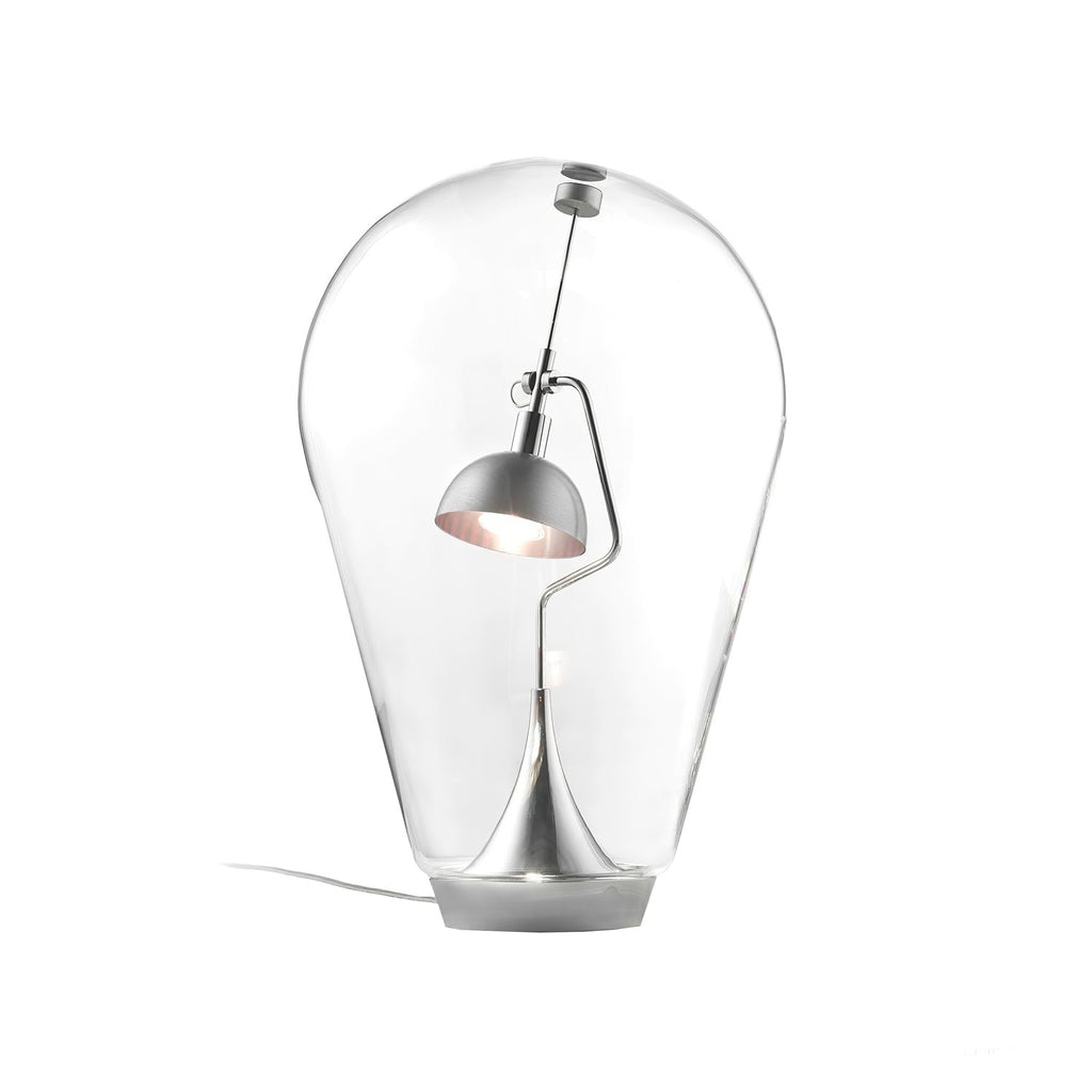 BeamGlow Rotating Glass Cylinder Table Lamp