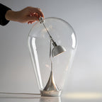 BeamGlow Rotating Glass Cylinder Table Lamp