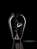 BeamGlow Rotating Glass Cylinder Table Lamp