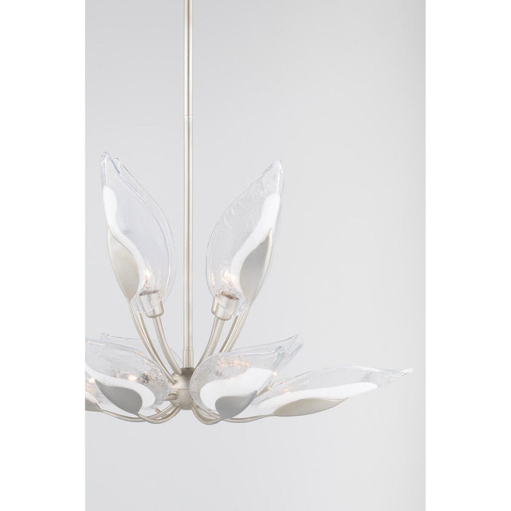 Blossom 24-Light Chandelier in Silver Leaf 55L x 55W x 37H