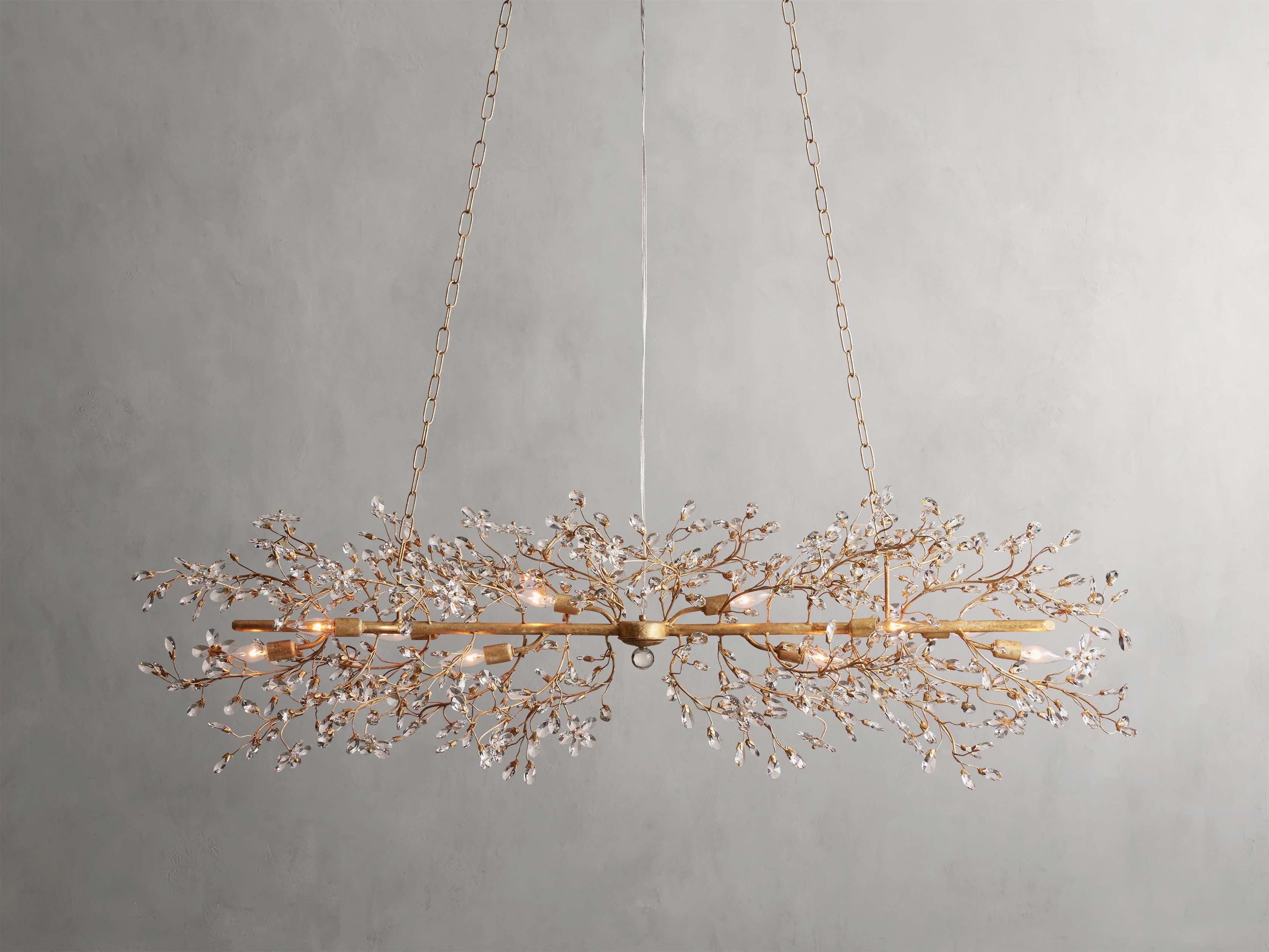 Bellafiora Crystal Vine Linear Chandelier