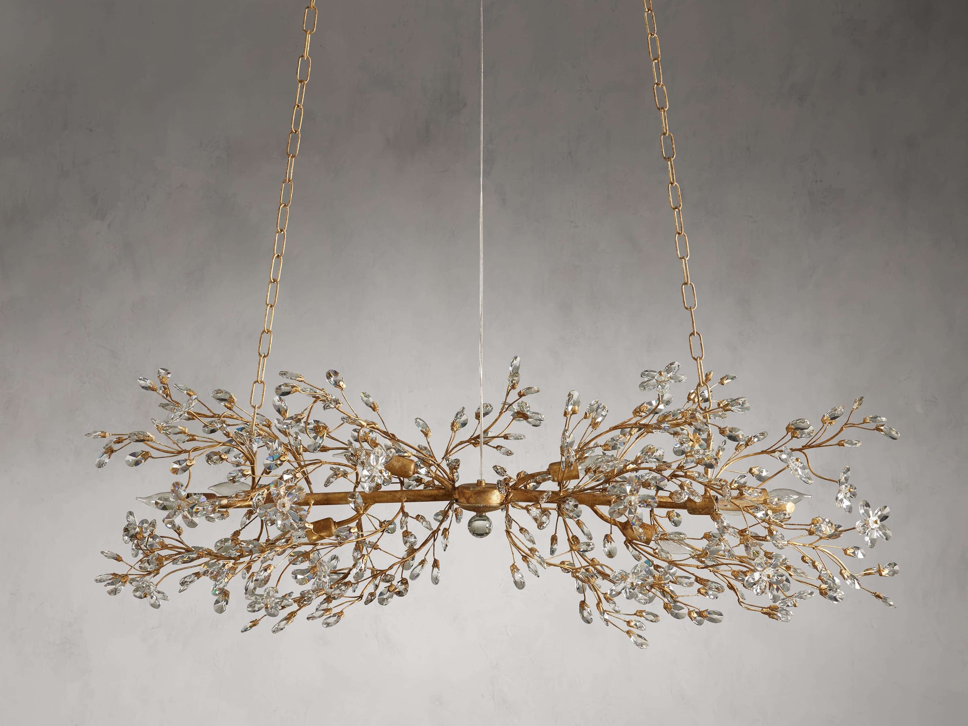 Bellafiora Crystal Vine Linear Chandelier