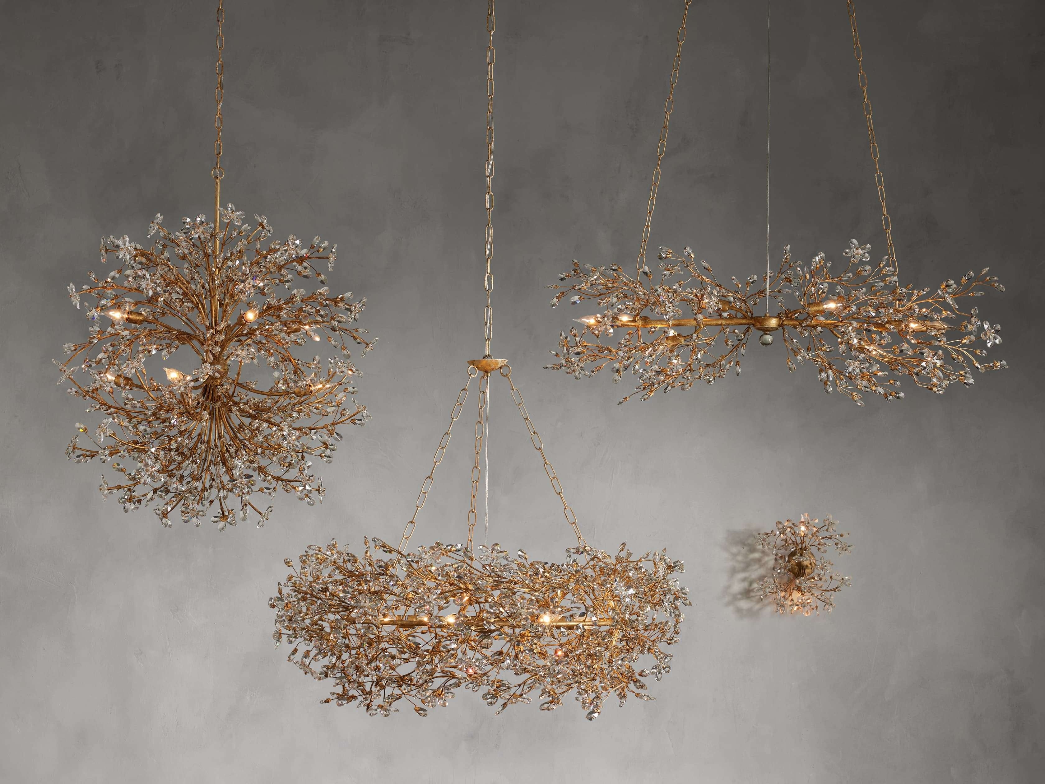 Bellafiora Crystal Vine Linear Chandelier