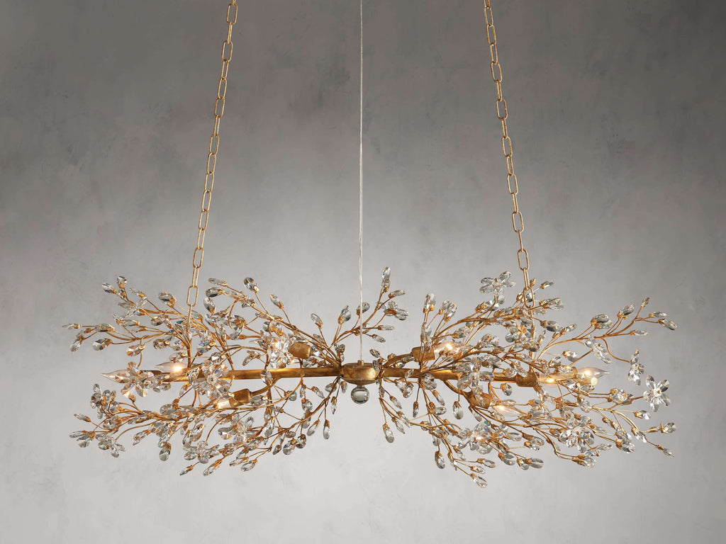 Bellafiora Crystal Vine Linear Chandelier