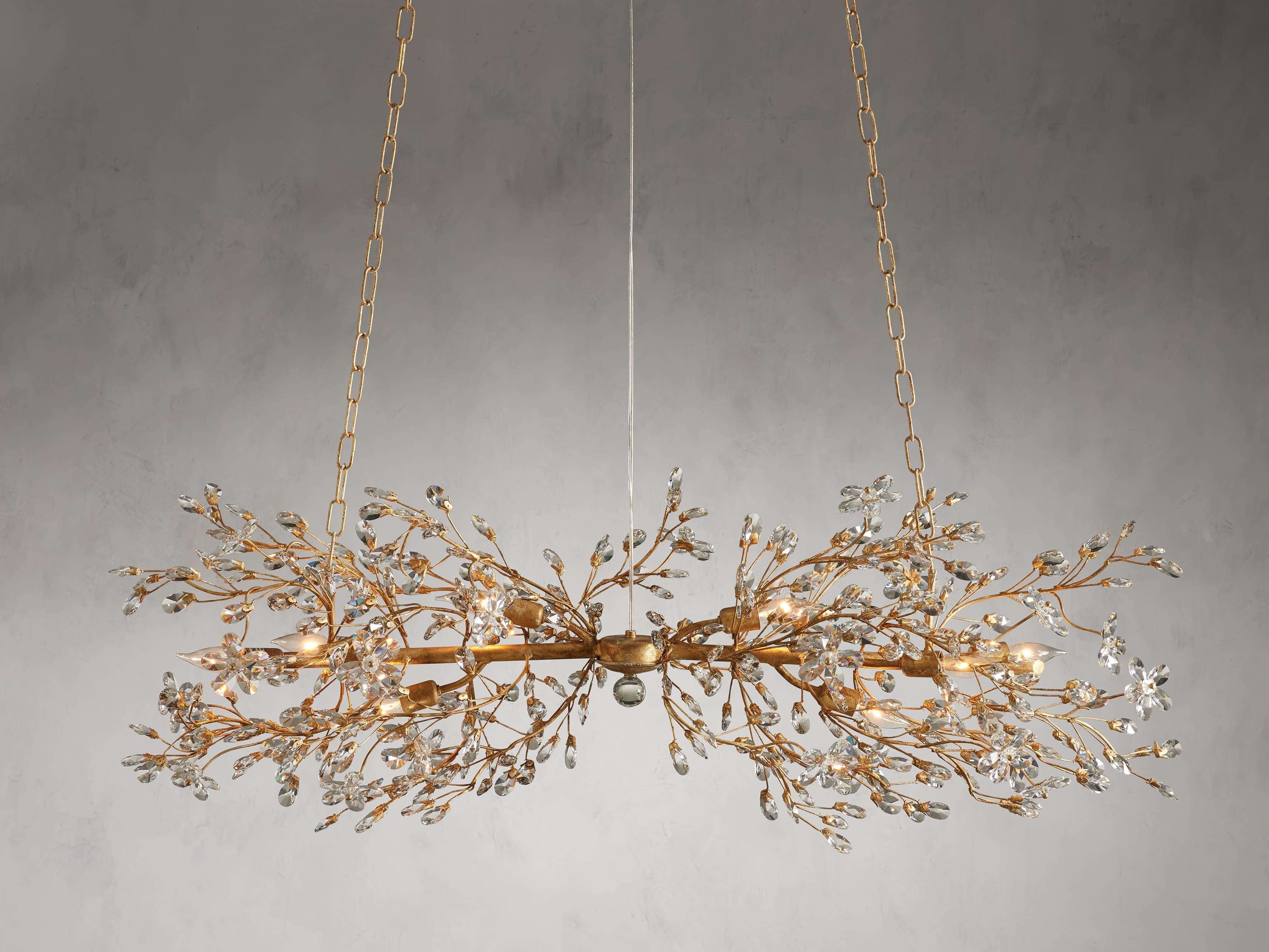 Bellafiora Crystal Vine Linear Chandelier