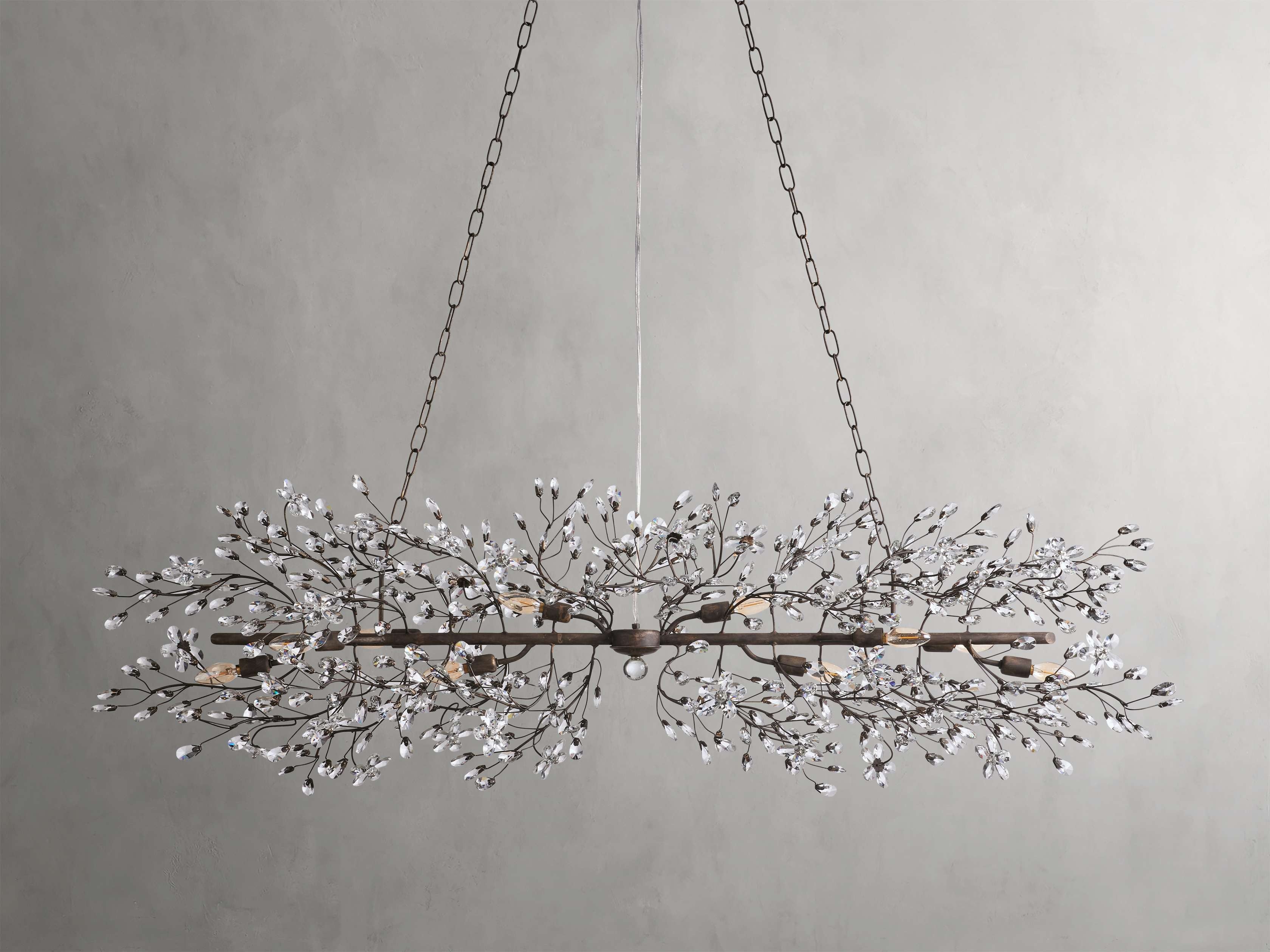 Bellafiora Crystal Vine Linear Chandelier