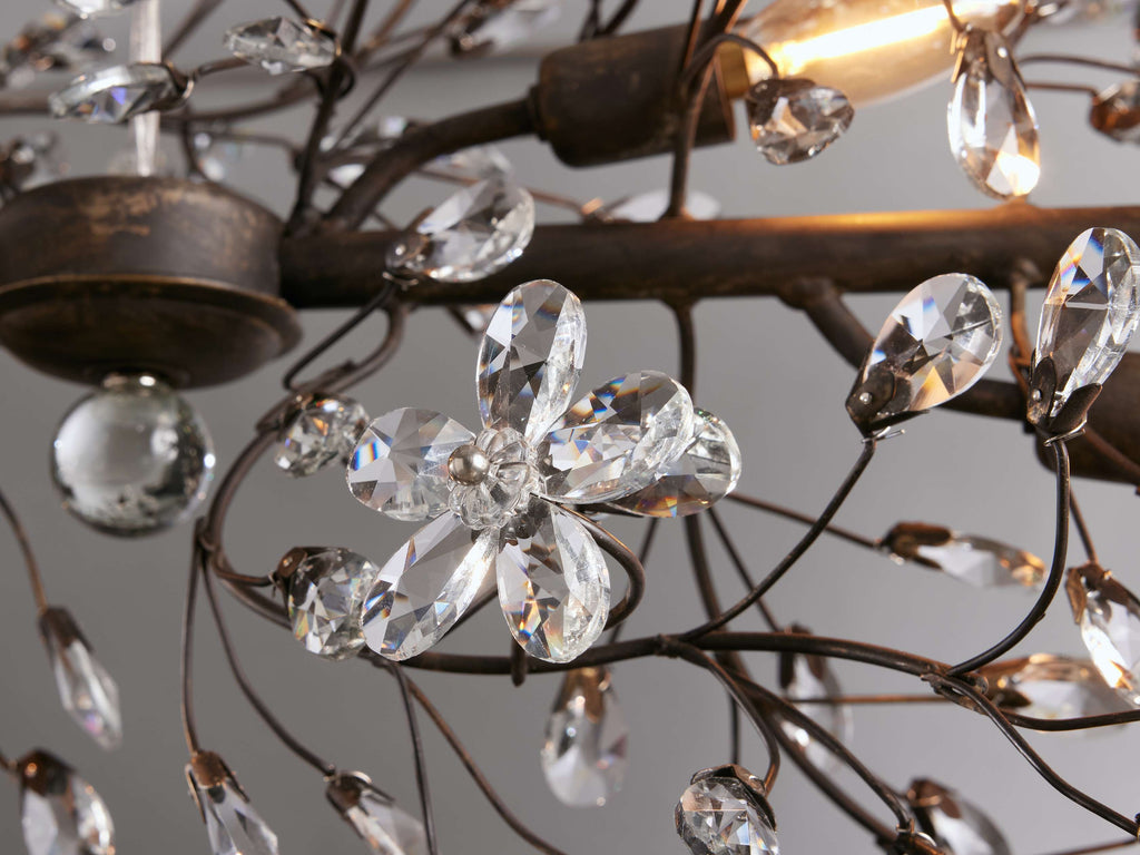 Bellafiora Crystal Vine Linear Chandelier