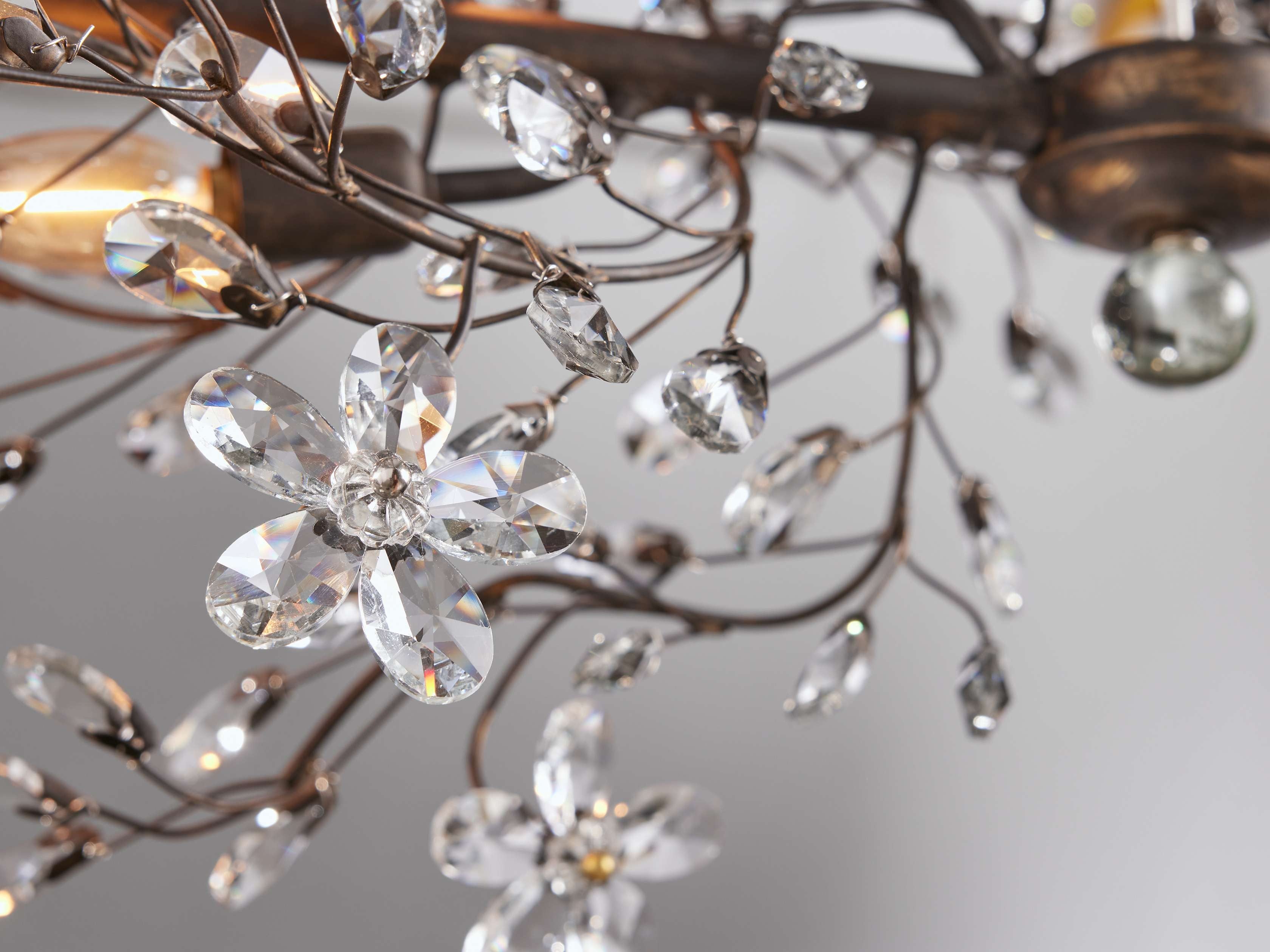 Bellafiora Crystal Vine Linear Chandelier