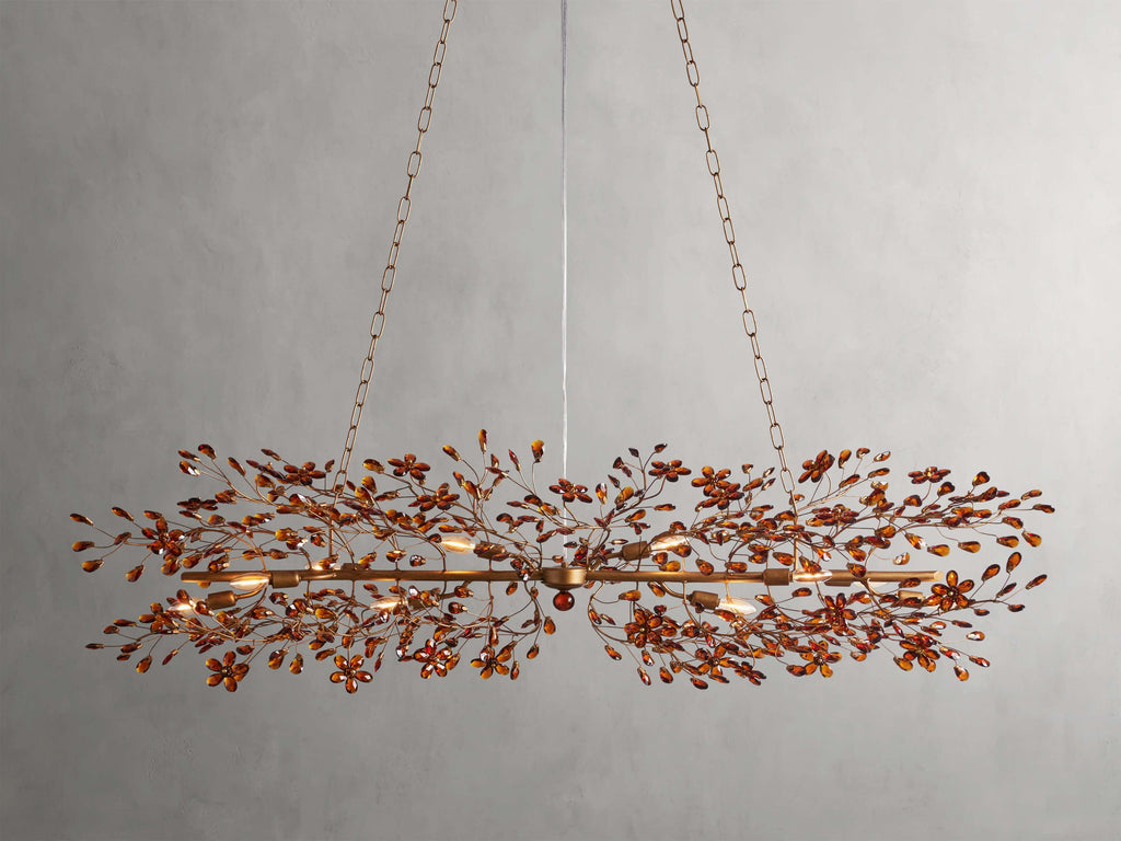 Bellafiora Crystal Vine Linear Chandelier