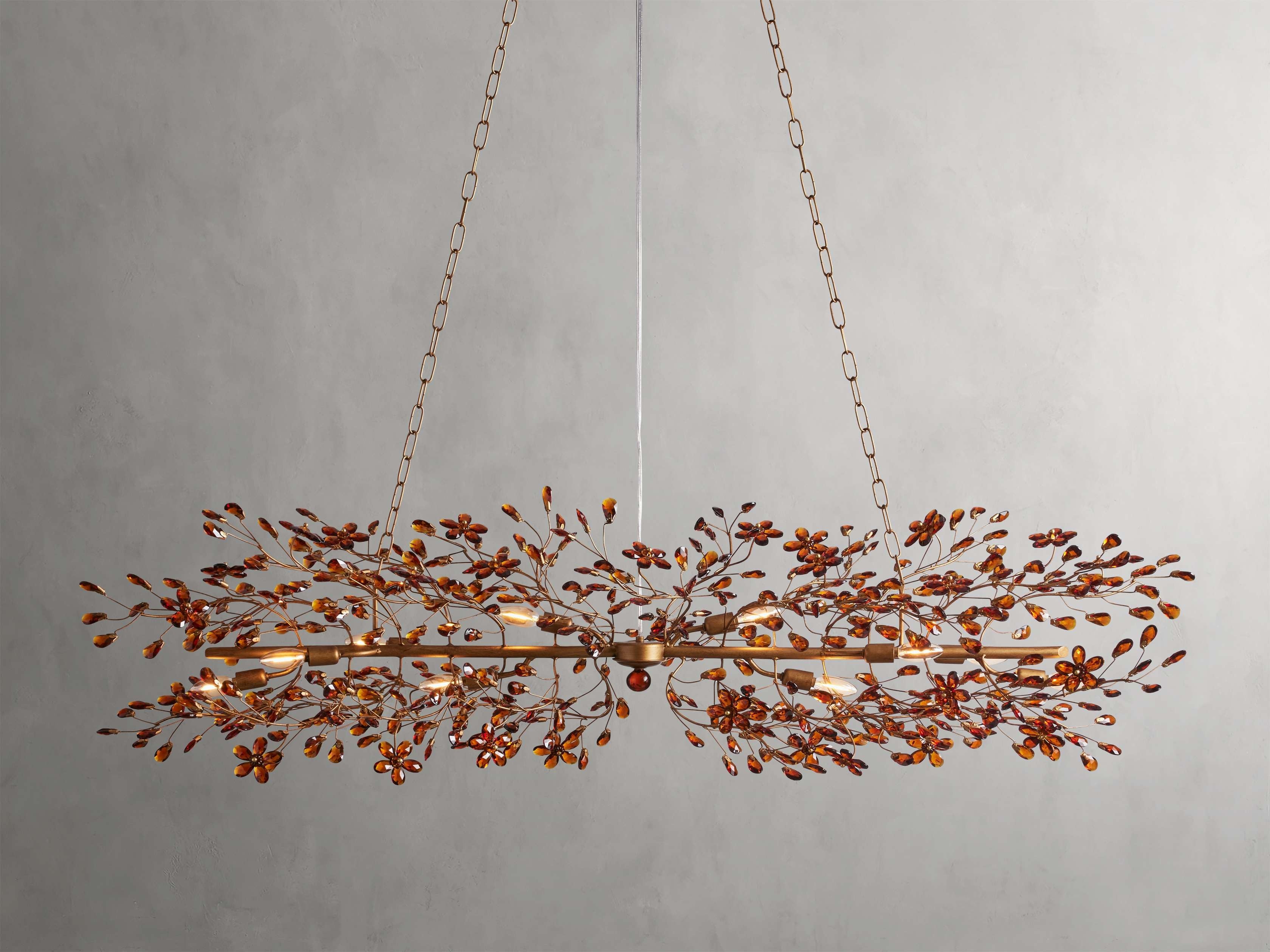 Bellafiora Crystal Vine Linear Chandelier