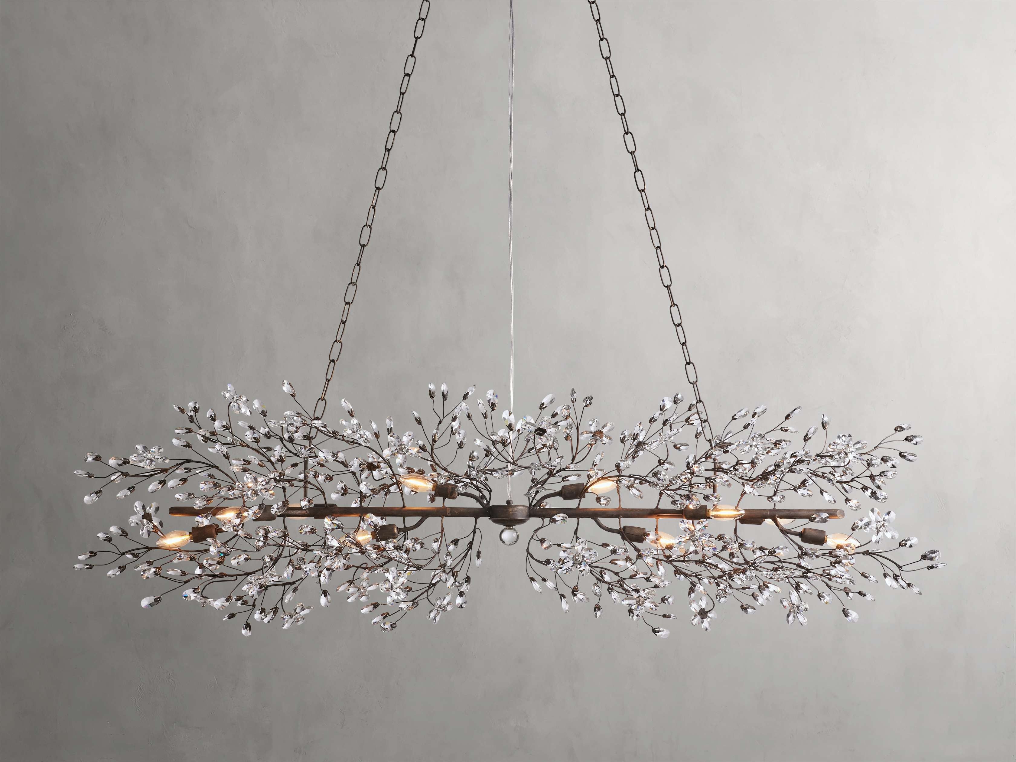 Bellafiora Crystal Vine Linear Chandelier