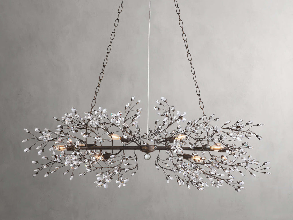 Bellafiora Crystal Vine Linear Chandelier