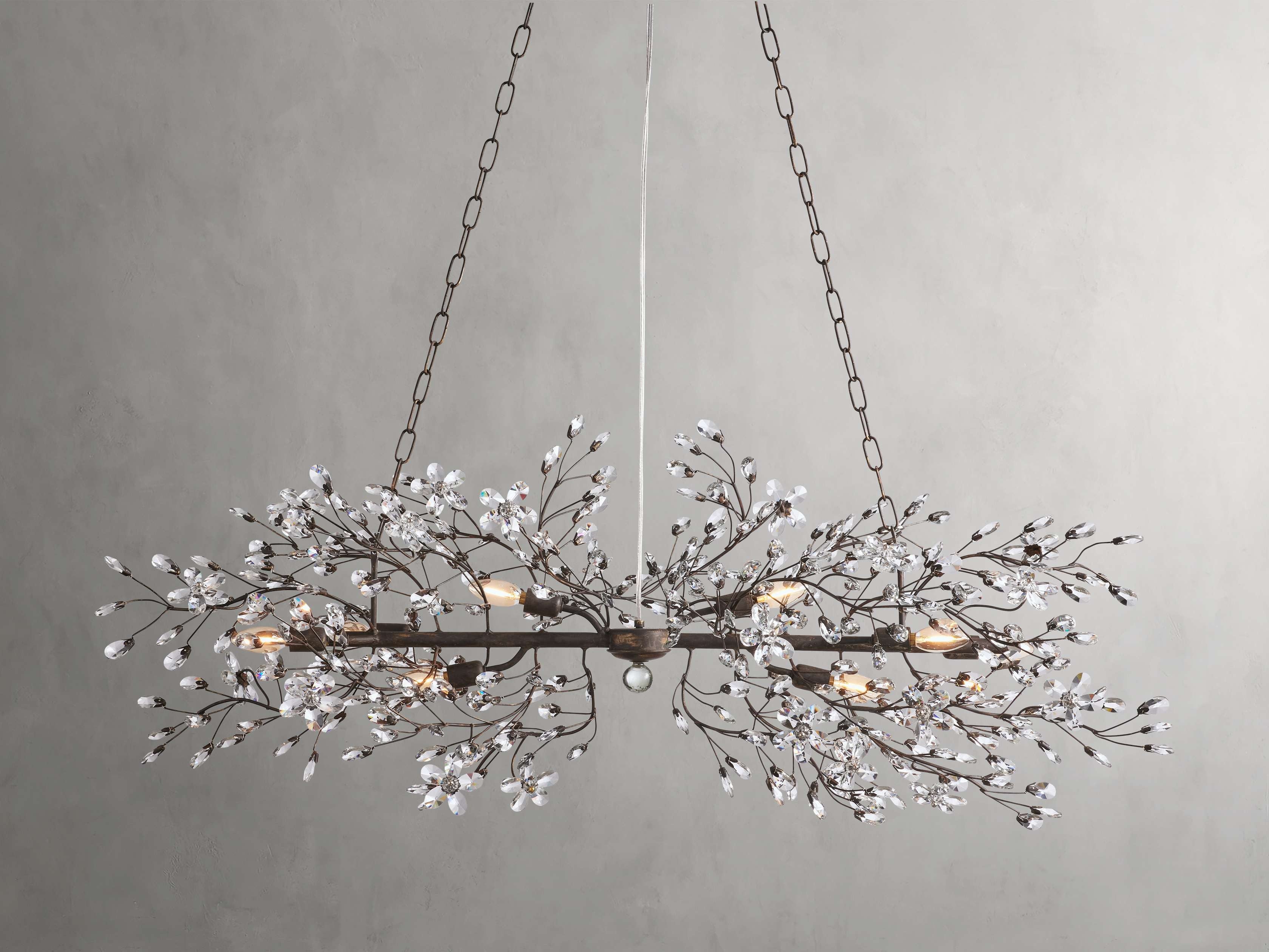 Bellafiora Crystal Vine Linear Chandelier