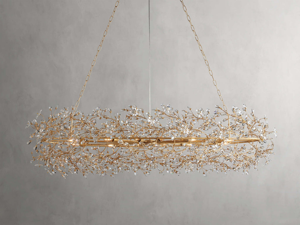 Bellafiora Crystal Vine Oval Chandelier