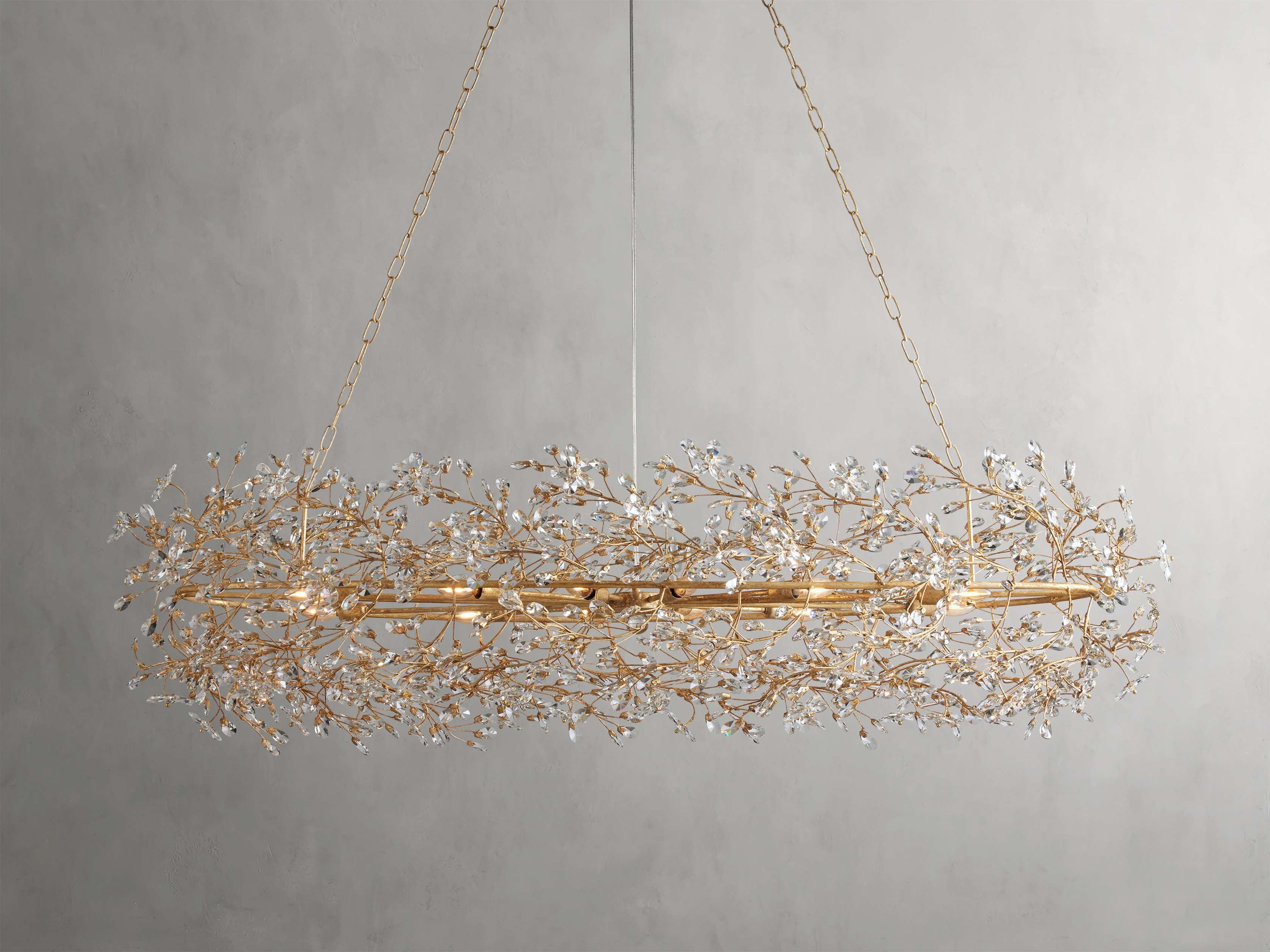 Bellafiora Crystal Vine Oval Chandelier