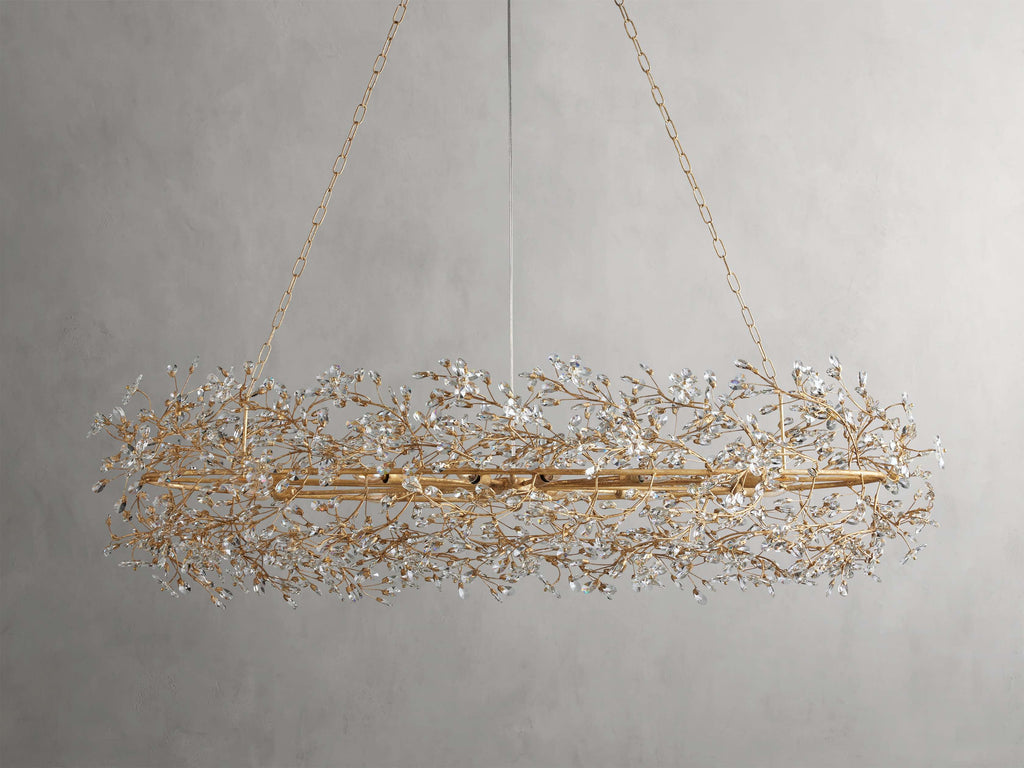 Bellafiora Crystal Vine Oval Chandelier