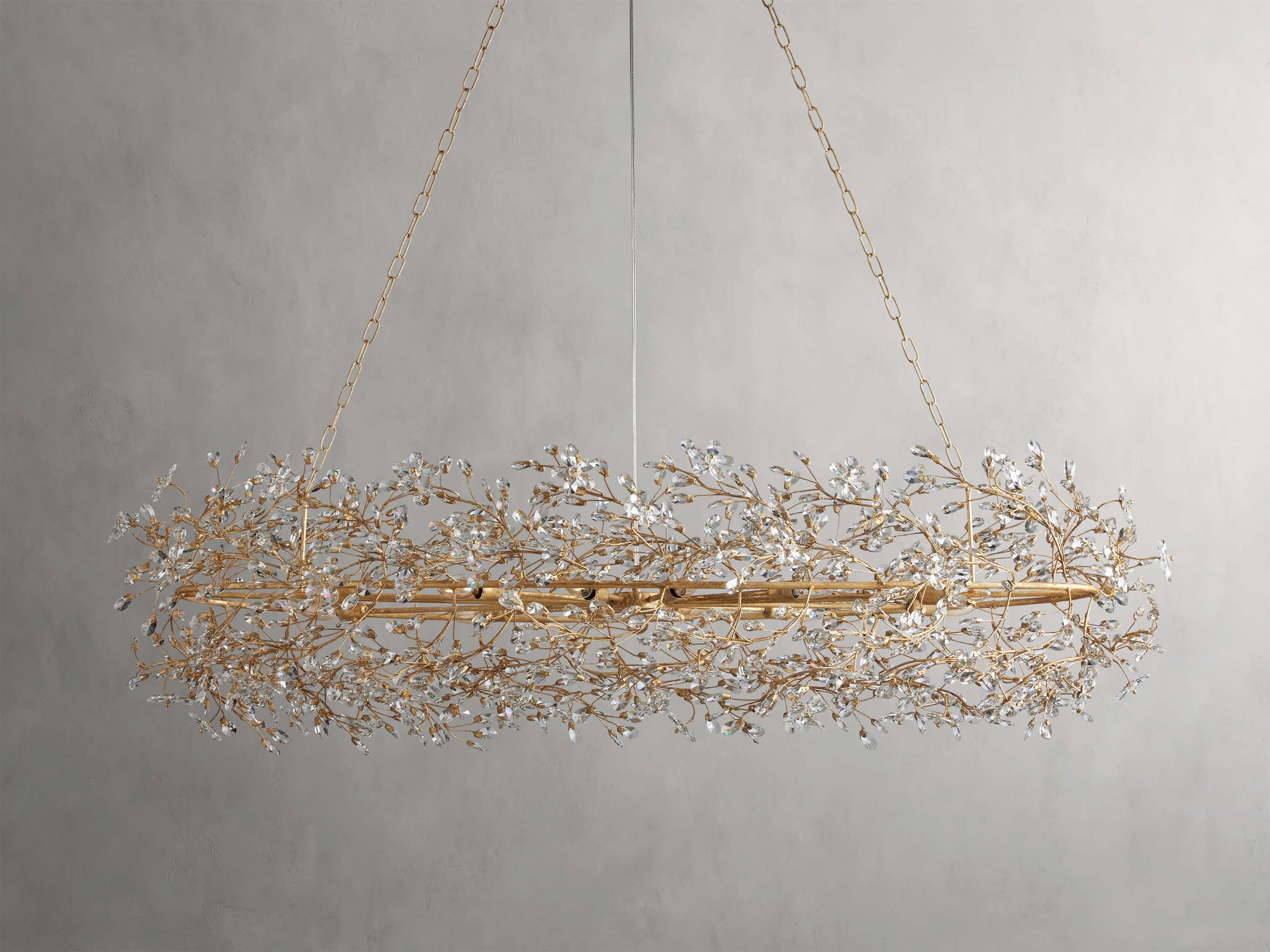 Bellafiora Crystal Vine Oval Chandelier