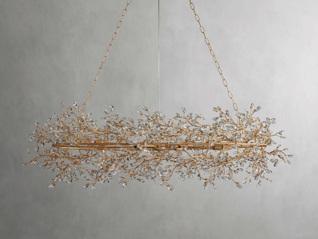 Bellafiora Crystal Vine Oval Chandelier
